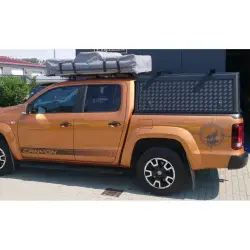 Hardtop Explorer noir strié Volkswagen Amarok 2010-2022 double cabine Alu-Cab